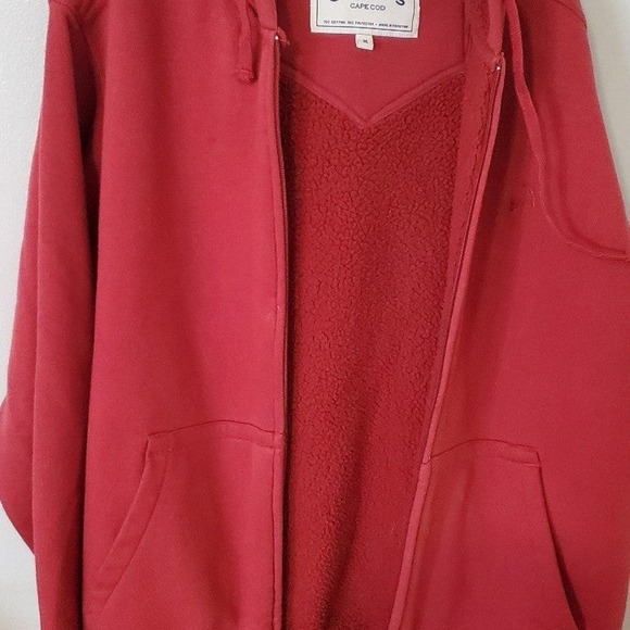 Cuffys dark red f ull zip up  Hoodie fleece  Medium . - Picture 5 of 8
